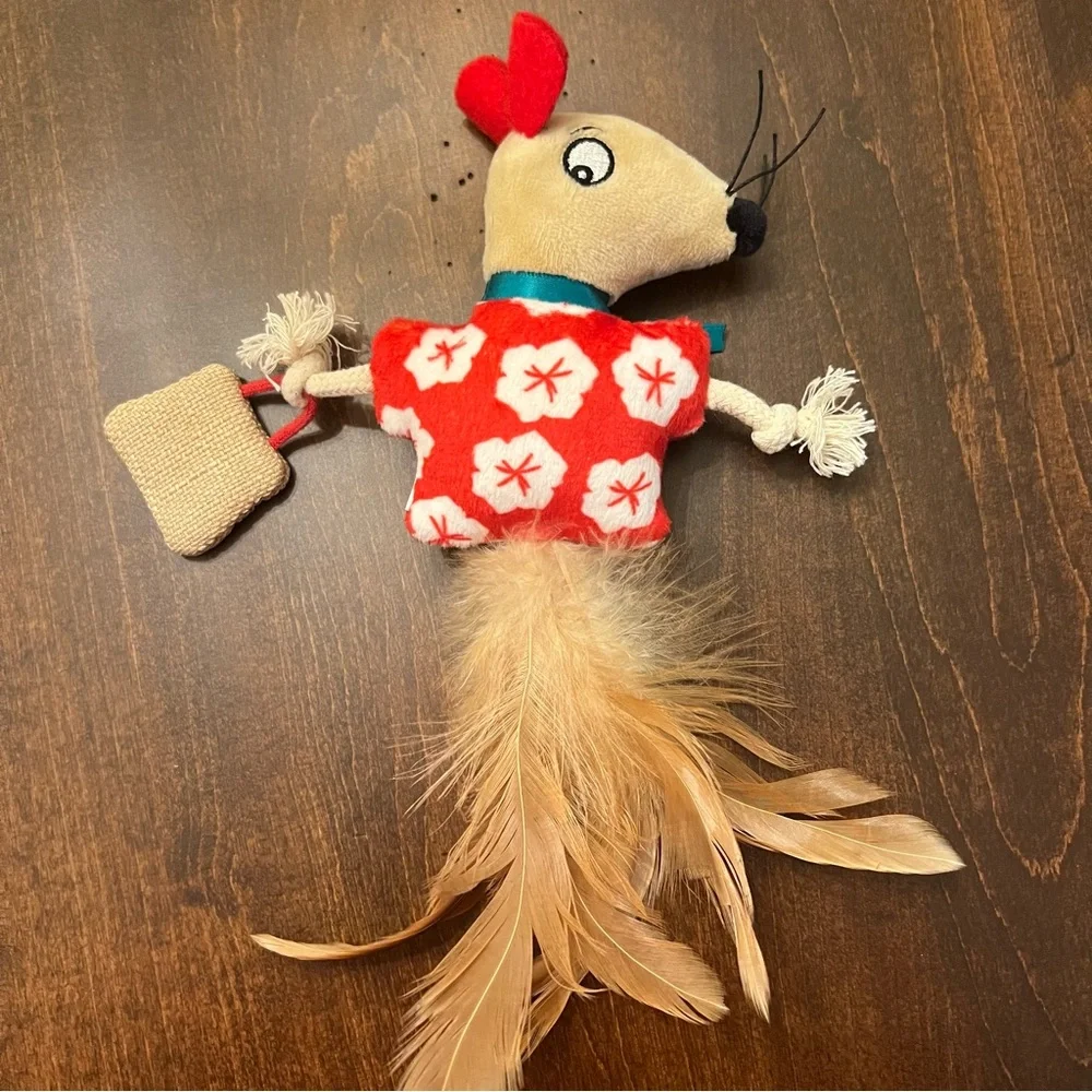 2 Cat Toys with Feathers, 1 NWT and 1 LIKE NEW - Picture 6 of 6